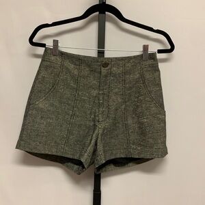 Anthropologie Corey Lynn Calter Shorts Gray Metaluc Specs Size 4